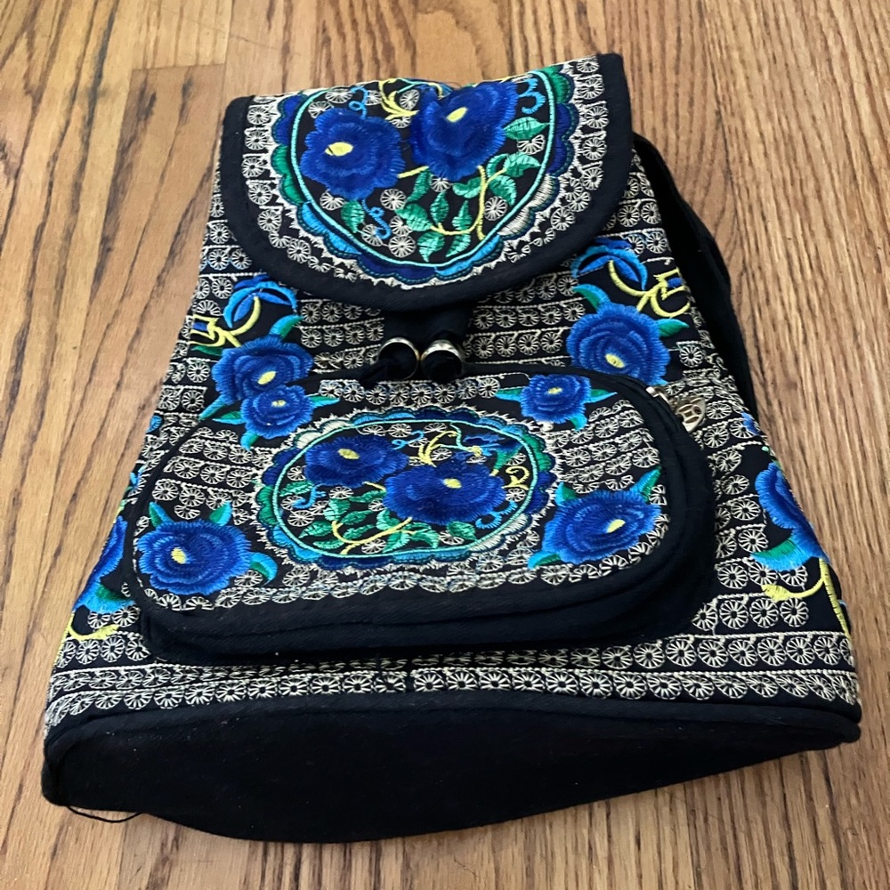 Embroidered Mini Backpack - image 1